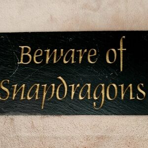 Beware of Snapdragons Yard Sign
